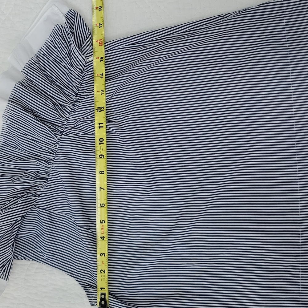 J. Crew One Shoulder Ruffle Top, Size 0 - Picture 7 of 11